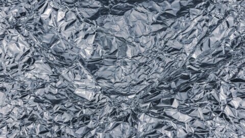 aluminum foil, crumpled foil, aluminum